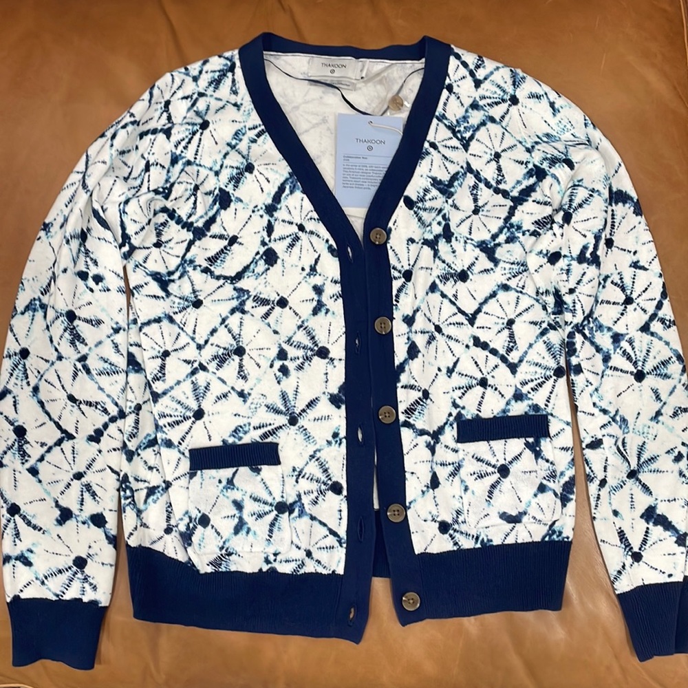 Thakoon cardigan blue and white, Target collaboration NWT size small
